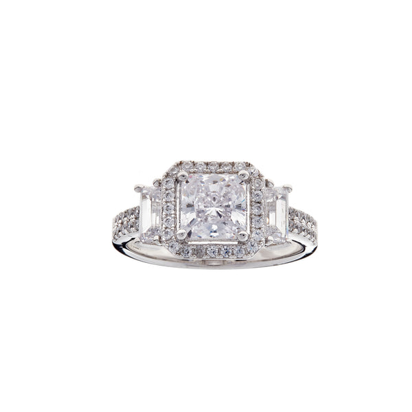 R11429 - Rhodium Mirco Pave CZ Ring