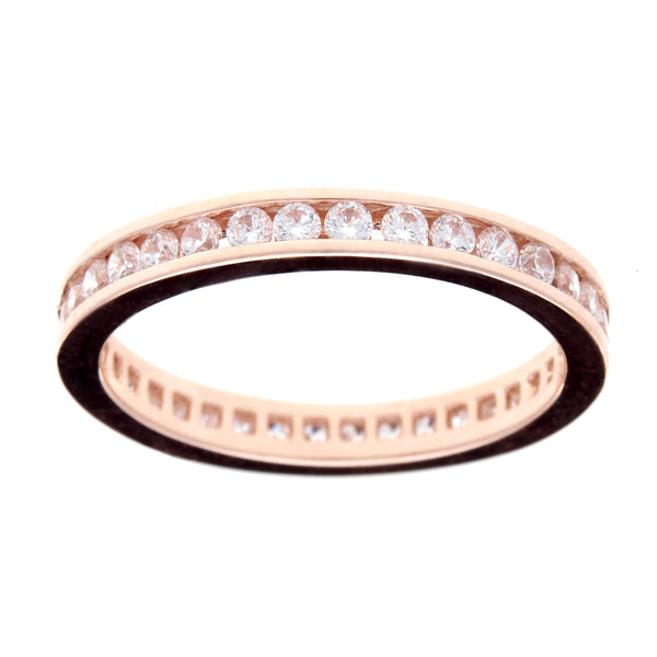 R1172-RG - Rose gold cz eternity band