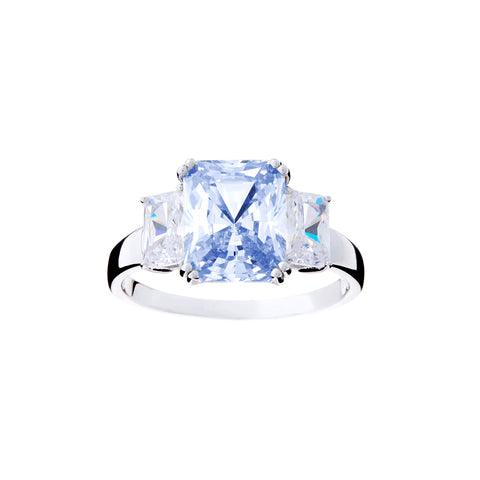 R2020-B - Blue & cz dress ring
