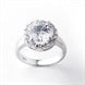 Rhodium 8mm  & .5mm cz ring - R4852
