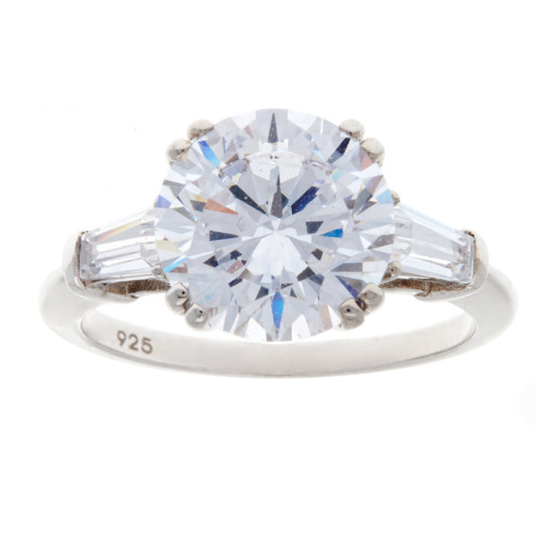 R58 - Rhodium cz dress ring
