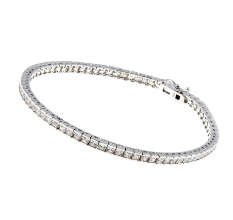 B120-RH - 3mm princess cut cz tennis bracelet