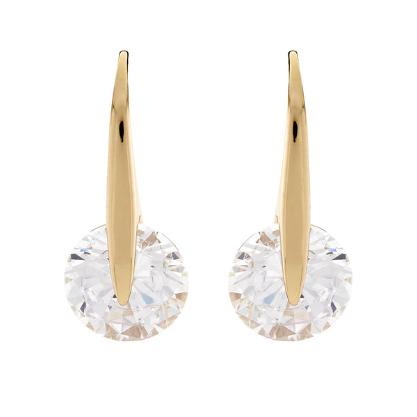 E45-GP - Gold cz earrings