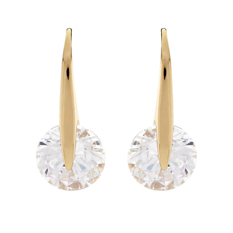 E45-GP - Gold cz earrings