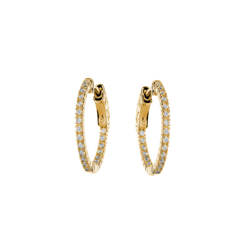 E170-20GP - Yellow gold plate 20mm cz hoops