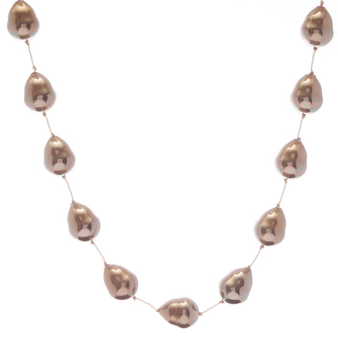BTNL - Large baroque pearl tincup necklace