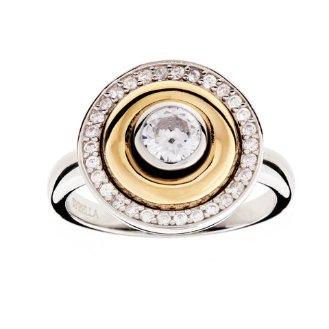 R26-GP - Two tone dress ring