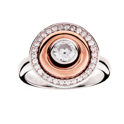 R26-RG - Two tone dress ring