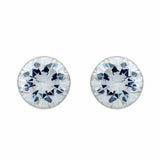 E30 - 925 sterling silver, rhodium plate bezel cubic zirconia stud